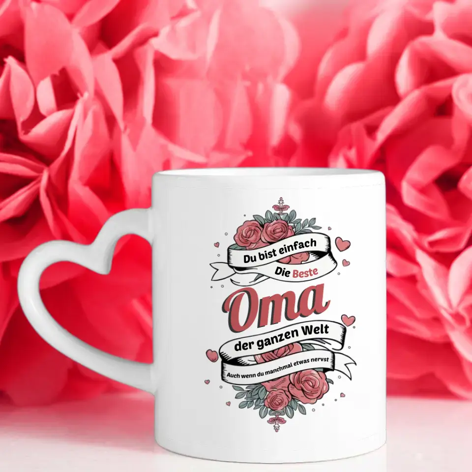 Tasse Personalisiert Oma ist die Beste mit 13 Namen