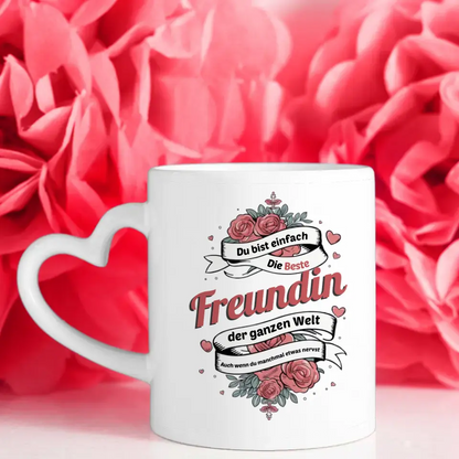Personalisierte Tasse Freundin ist die Beste mit 13 Namen