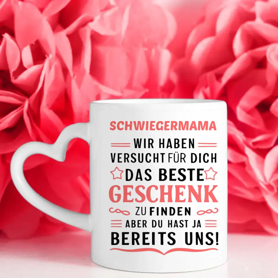 Tasse Personalisiert Schwiegermama Lustiger Spruch Du hast ja uns
