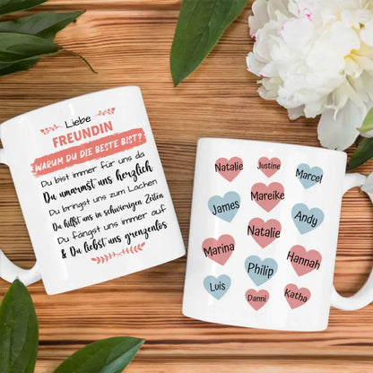 Personalisierte Tasse Freundin Du bist die Beste Geschenk
