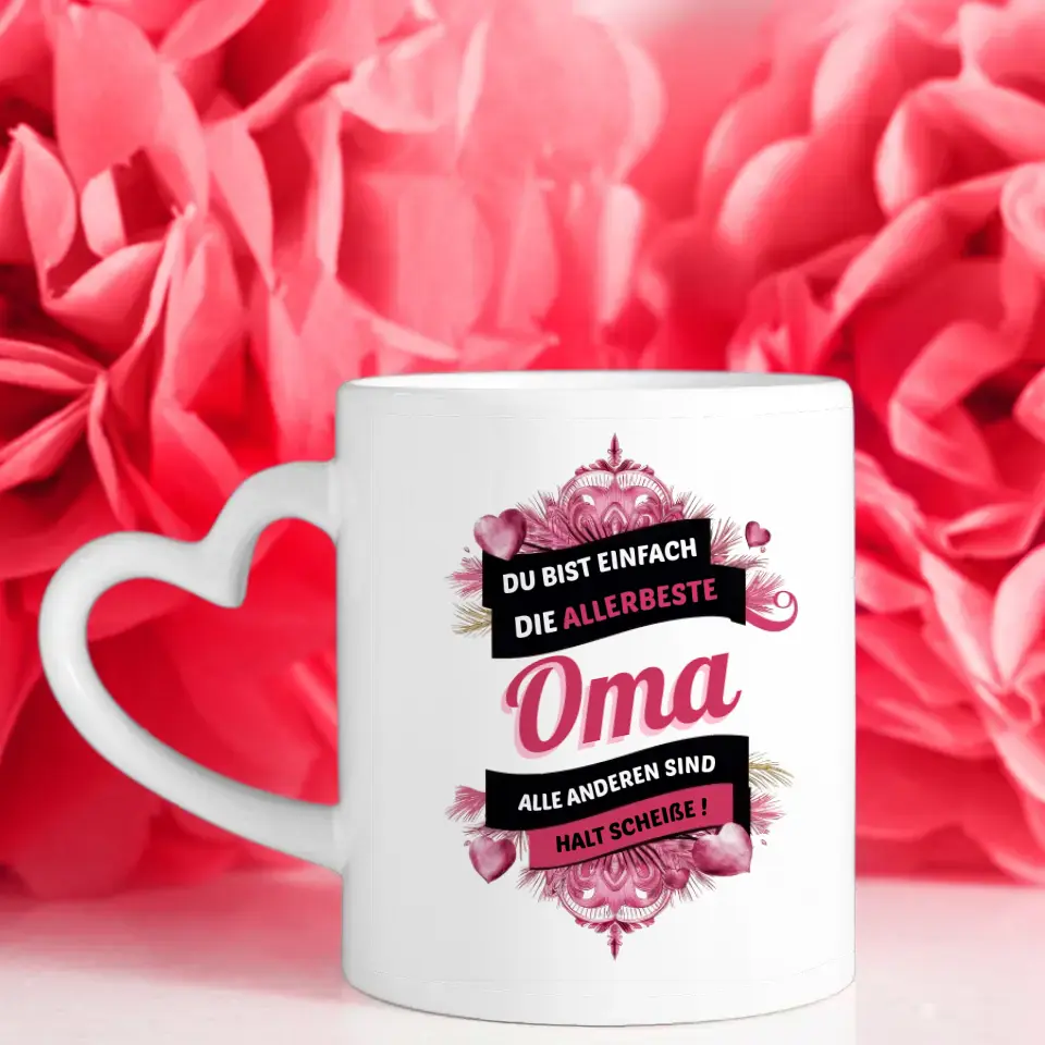 Tasse Personalisiert Oma Du bist die Beste Lustig