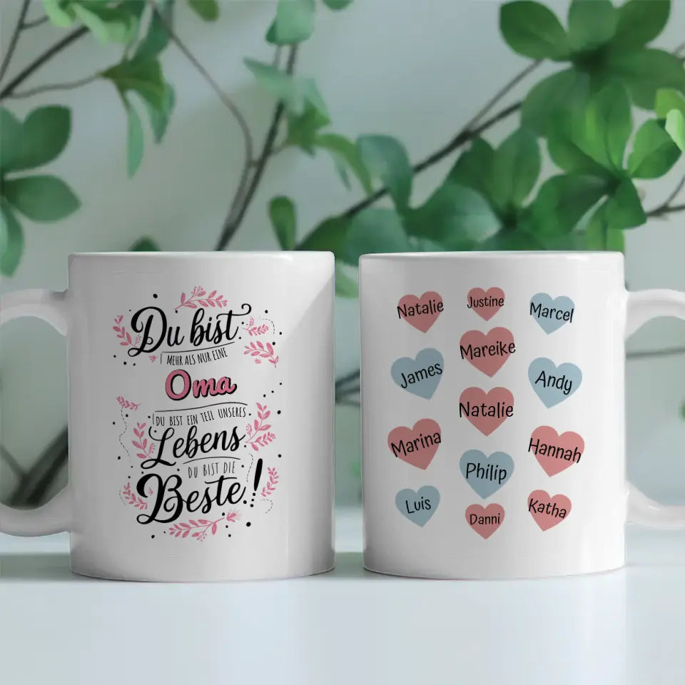 Personalisierte Tasse Oma Teil unseres Lebens Geschenk