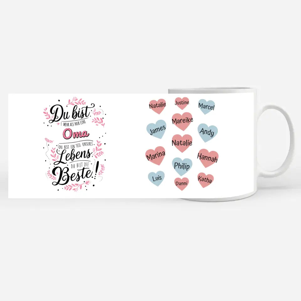 Personalisierte Tasse Oma Teil unseres Lebens Geschenk