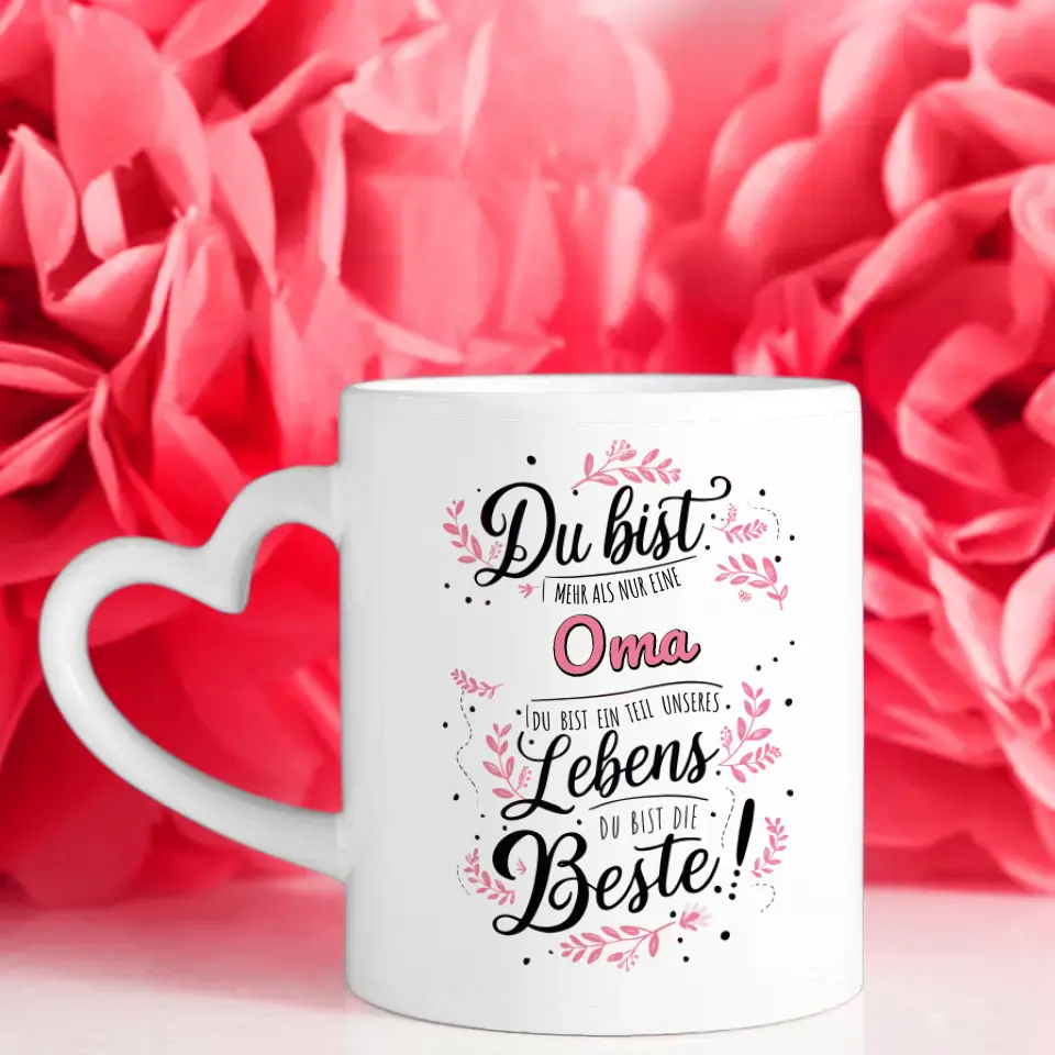 Personalisierte Tasse Oma Teil unseres Lebens Geschenk