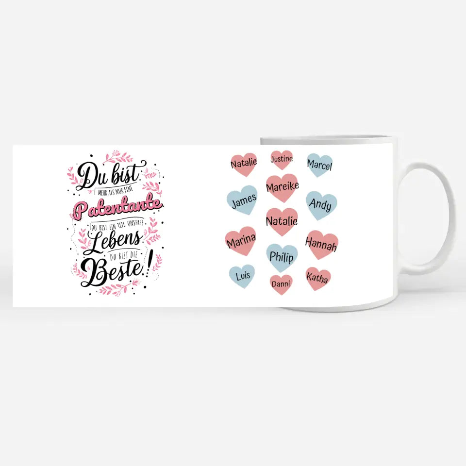 Personalisierte Tasse Patentante Teil unseres Lebens Geschenk
