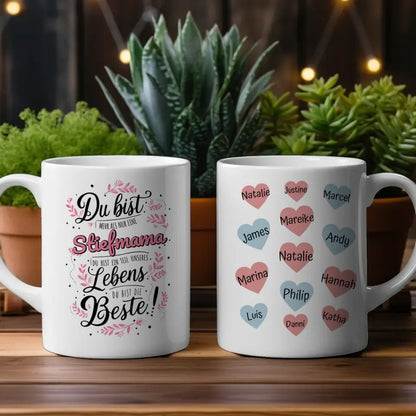 Tasse für Stiefmama Teil unseres Lebens Personalisiert Geschenk