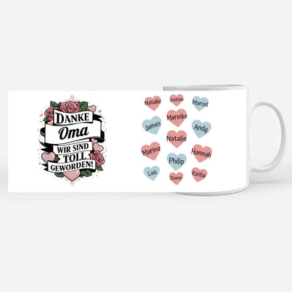 Personalisierte Tasse Oma Wir sind toll geworden Geschenk