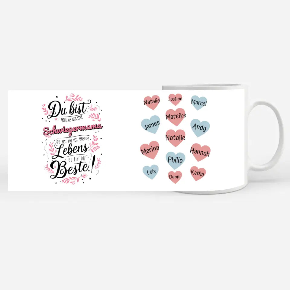 Tasse personalisiert Schwiegermama Teil unseres Lebens Geschenk