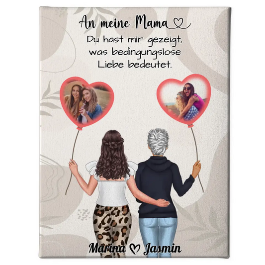 Mama Leinwand An Mama Bedingungslose Liebe Viele Optionen Herz Hände 1