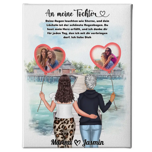 Personalisierte Leinwand An meine Tochter Liebe Viele Optionen 1