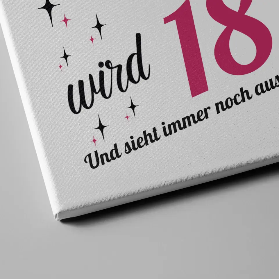 Leinwand Geschenk Eine Königin wird 18 Geburtstag mit 12 Fotos