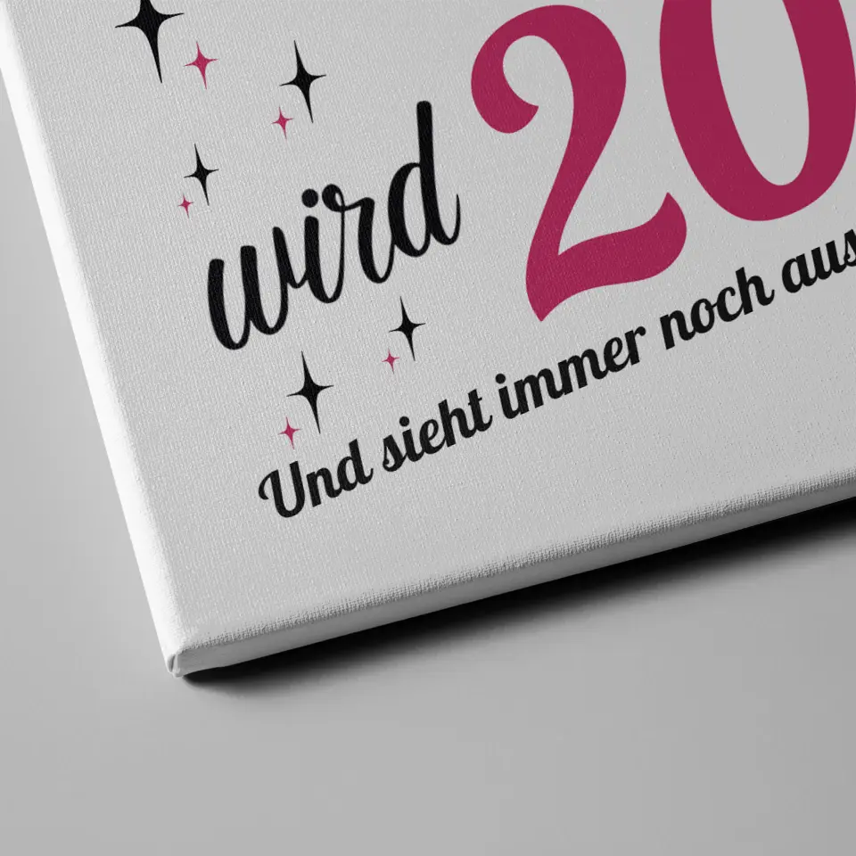 Geschenk Leinwand personalisiert Eine Königin wird 20 Geburtstag mit 12 Fotos