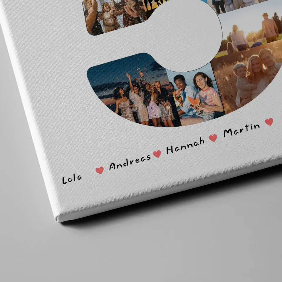 Leinwand Geschenk personalisiert 50 Geburtstag Danke für Momente mit Fotos 4