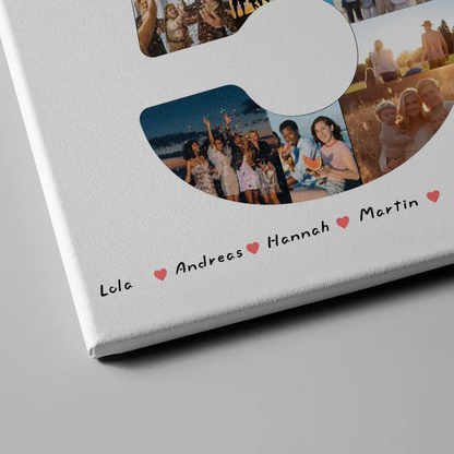 Leinwand Geschenk personalisiert 50 Geburtstag Danke für Momente mit Fotos 4