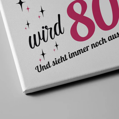 Leinwand Geschenk personalisiert Eine Königin wird 80 Geburtstag mit Fotos