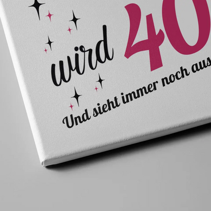 Leinwand Geschenk Königin wird 40 Geburtstag mit bis zu 19 Namen