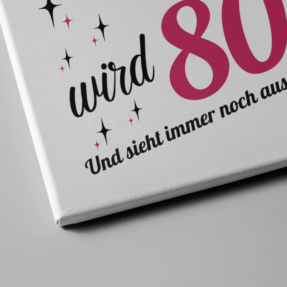 Personalisierte Leinwand Königin wird 80 Geburtstag mit 19 Namen