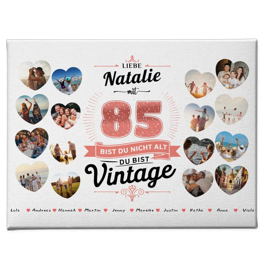 Leinwand zum 85 Geburstag Nicht alt sondern Vintage 1