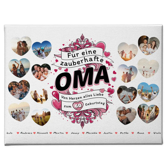 Leinwand Geschenk Geburtstag Zauberhafte Oma Alter änderbar 1
