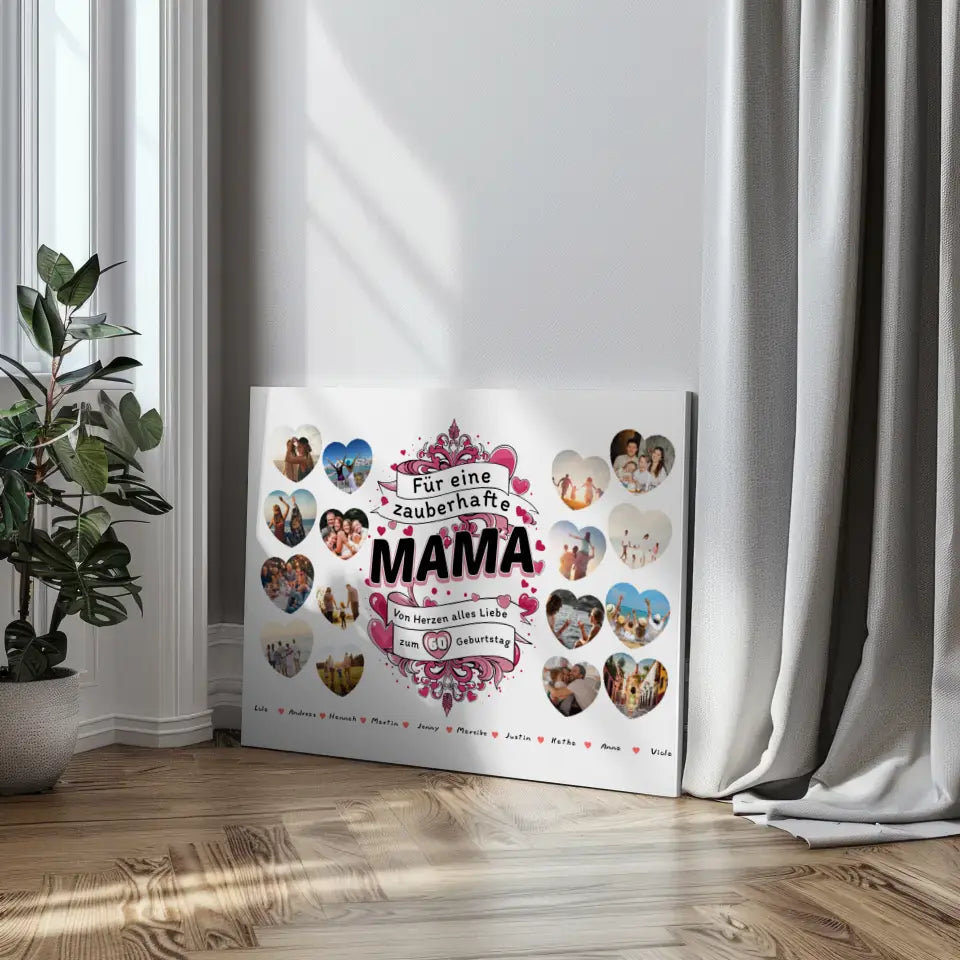 Eigenes Design Leinwand Geburtstag Zauberhafte Mama Alter änderbar