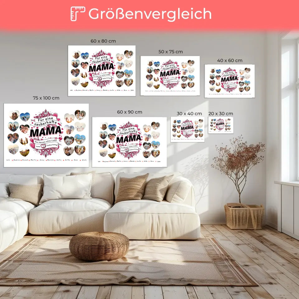 Eigenes Design Leinwand Geburtstag Zauberhafte Mama Alter änderbar