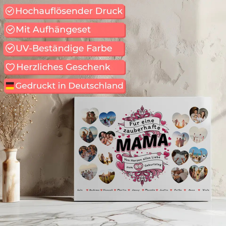 Eigenes Design Leinwand Geburtstag Zauberhafte Mama Alter änderbar