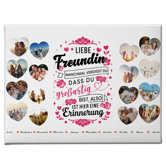 Personalisierte Leinwand Keine Sorge Freundin Geburtstag zur Erinnerung 1