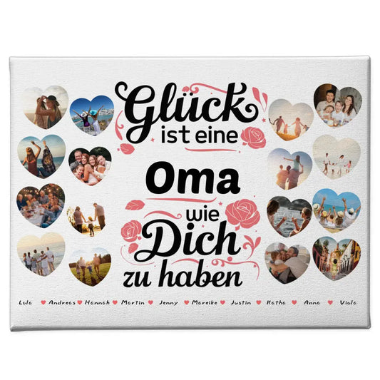 Eigenes Design Leinwand Glück ist eine Oma wie du Geburtstag