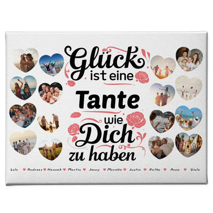 Leinwand als Geschenkidee Glück ist eine Tante wie du Geburtstag