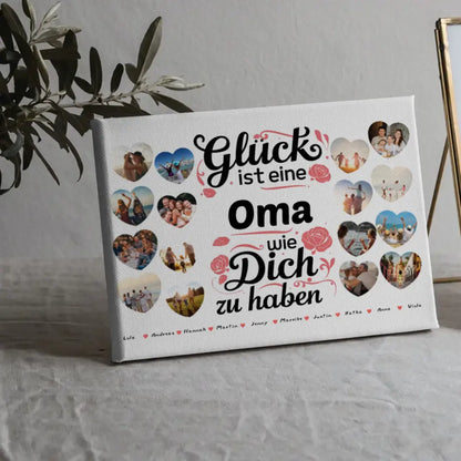 Eigenes Design Leinwand Glück ist eine Oma wie du Geburtstag