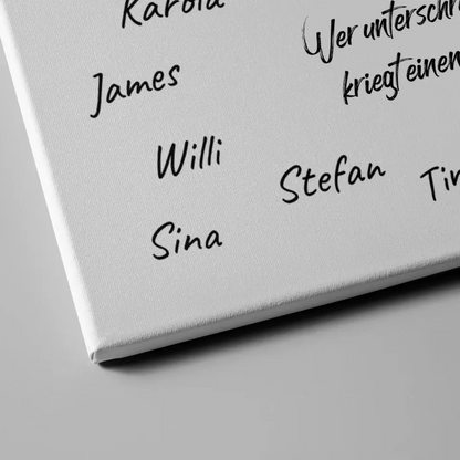 Leinwand Geschenk Gästebuch 50 Geburtstag mit Unterschriften 4