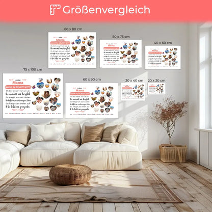 Geschenk Leinwand individuell Mama Geburtstag Warum du die beste bist