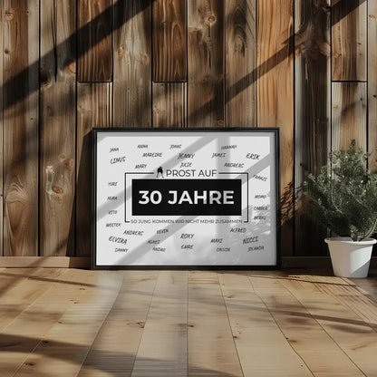 Poster personalisiert Prost Auf 30 Geburtstag Für Unterschriften