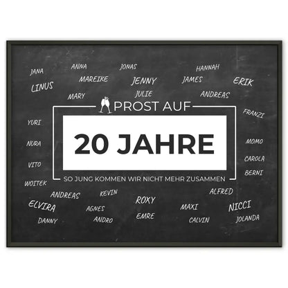 Eigenes Design Poster Prost Auf 20 Geburtstag Mit Unterschriften
