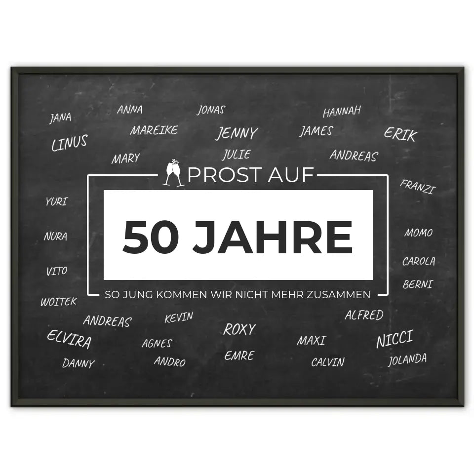 Poster Geschenk Prost Auf 50 Geburtstag Für Unterschriften