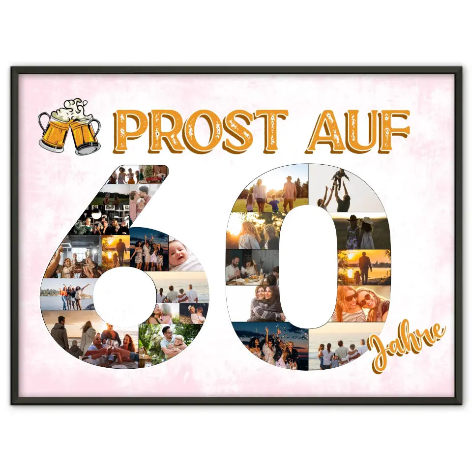Eigenes Design Poster Prost Auf 60 Geburtstag Für Männer Bier