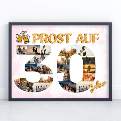 Individuelles Poster Prost Auf 30 Geburtstag Für Männer Bier