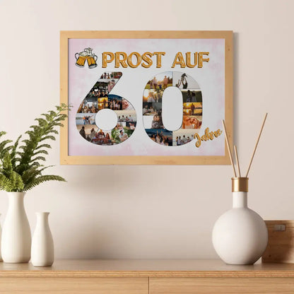 Eigenes Design Poster Prost Auf 60 Geburtstag Für Männer Bier