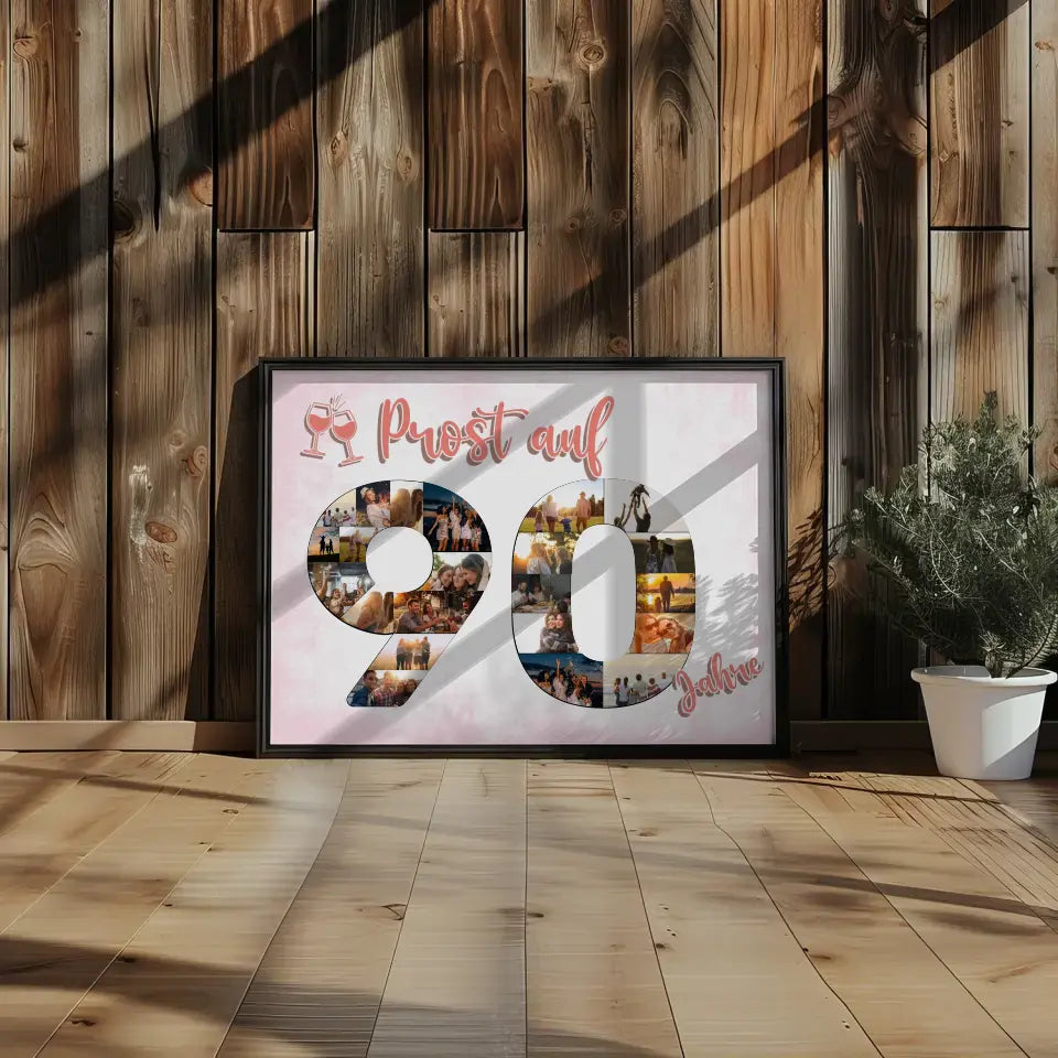 Poster Geschenk Prost Auf 90 Geburtstag Für Männer Bier