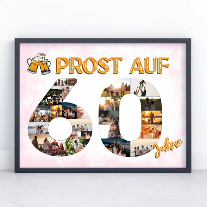 Eigenes Design Poster Prost Auf 60 Geburtstag Für Männer Bier