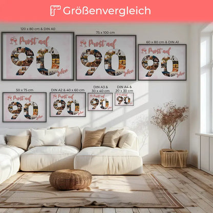 Poster Geschenk Prost Auf 90 Geburtstag Für Männer Bier