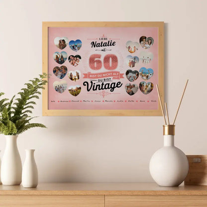 Poster Geschenk 60 Geburstag Du bist Vintage mit Name