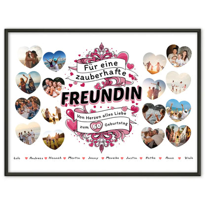 Poster Geschenk Geburtstag Zauberhafte Freundin Alter änderbar