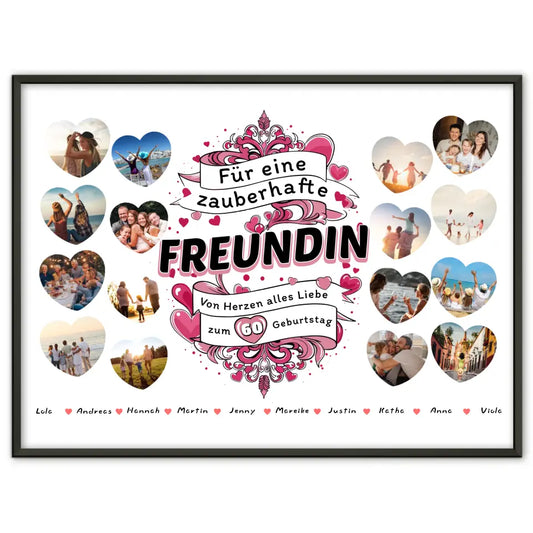 Poster Geschenk Geburtstag Zauberhafte Freundin Alter änderbar