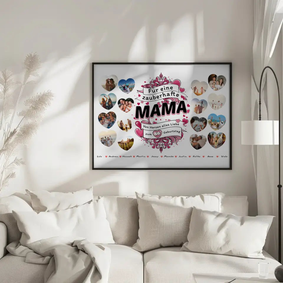 Geschenkposter individuell Geburtstag Zauberhafte Mama Alter änderbar