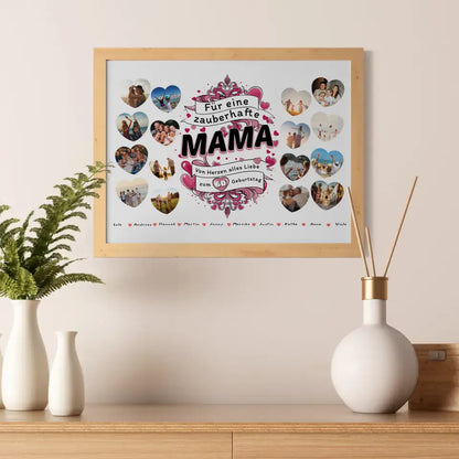 Geschenkposter individuell Geburtstag Zauberhafte Mama Alter änderbar