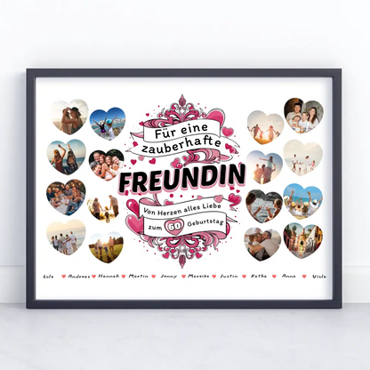 Poster Geschenk Geburtstag Zauberhafte Freundin Alter änderbar