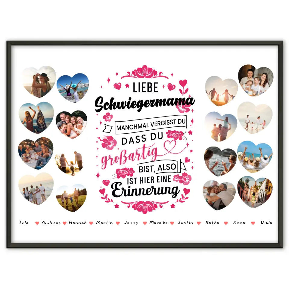 Poster als Geschenkidee Keine Sorge Schwiegermama Geburtstag zur Erinnerung