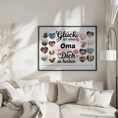 Poster Geschenk Glück ist eine Oma wie du Geburtstag