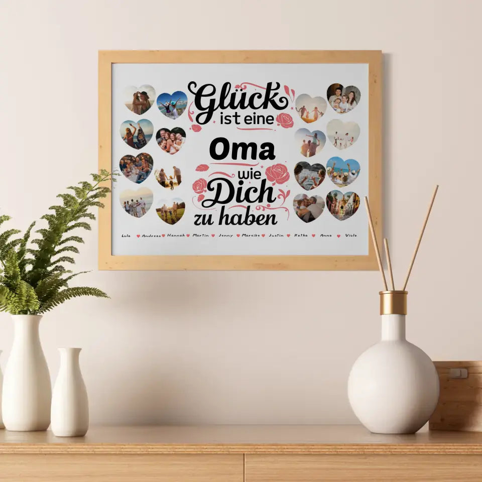 poster geschenk gluck ist eine oma wie du geburtstag 5